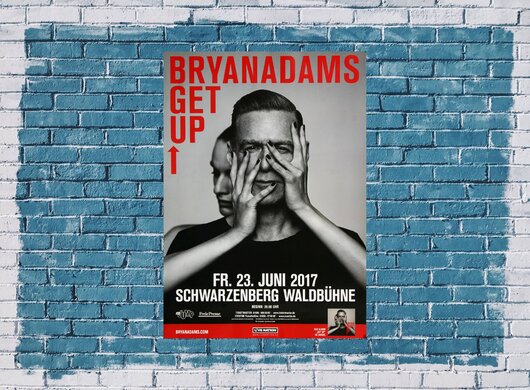 Bryan Adams - Get Up , Schwarzenberg 2017 - Konzertplakat