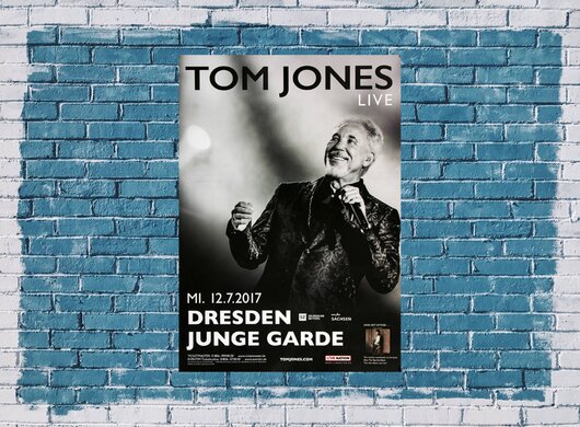 Tom Jones - Long Lost Suitcase, Dresden 2017 - Konzertplakat