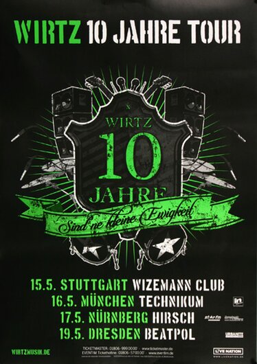 Wirtz - Ewigkeit , München 2017 - Konzertplakat