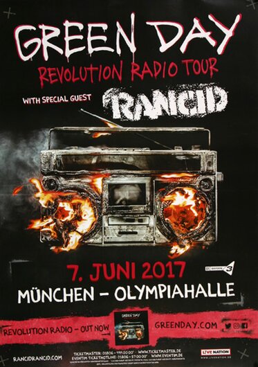 Green Day - Revolution Radio , München 2017 - Konzertplakat