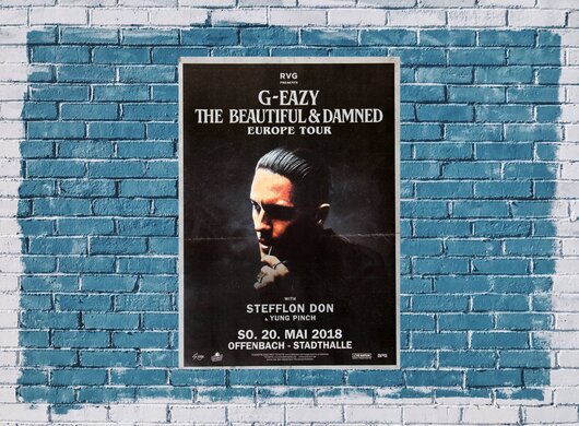 G-Eazy - Beautiful + Damned, Tour 2018 - Konzertplakat